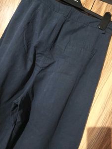 Navy Wide-Leg Palazzo Pants
