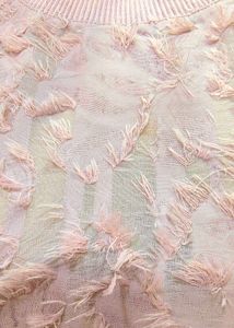 Peach Textured Short Sleeve Top