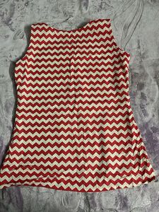 Red &amp; White Chevron Top