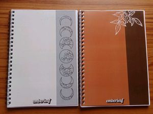 Emberleaf Spiral Notebook - Brown &amp; White