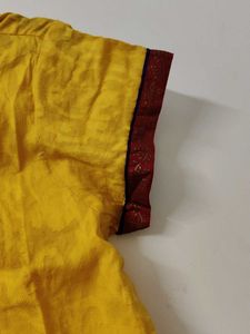 Yellow Kurta with Red Border