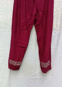 Grape Wine colour Kurta suit set