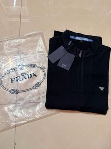 Prada Velvet half Zip Sweatshirt top quality