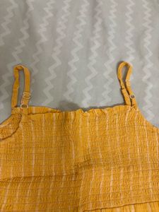Girls' Yellow Tiered Dress