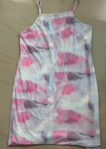 FREE SHIPPING - Pastel Tie-Dye Mini Slip Dress