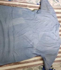 solid Blue over sized tshirt for unisex
