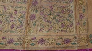 Elegant Embroidered Kantha Saree