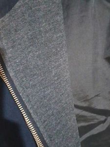navy hard cotton jacket  with blanket interior