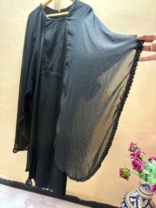 Elegant Black Abaya with Embellishments