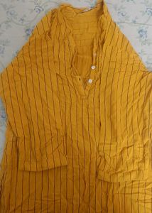 Yellow Striped Kurta