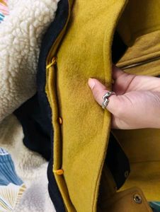 Stylish Mustard Wool Blend Coat