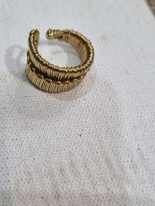 Unique Gold-Tone Statement Ring