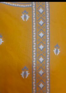 W Yellow Embroidered Kurti Set