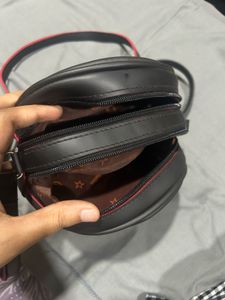 Round Black Crossbody Bag