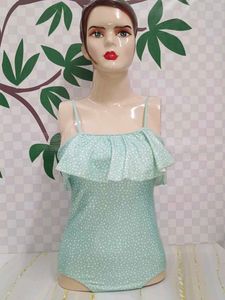 (200)Girls' One-Piece Ruffle Swimsuit