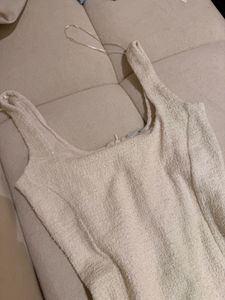 ZARA Chic Textured Mini Dress with Lace Trim