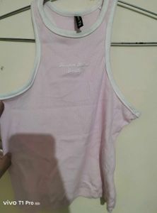 Pink Ribbed Tank Top