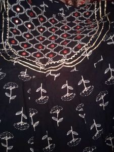 navy  blue anarkali