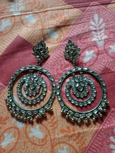 Oxidised Silver Statement Earrings