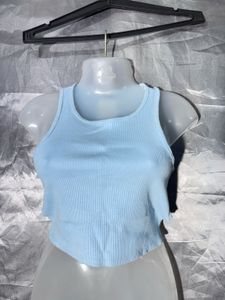 Light Blue Ribbed Tank Top