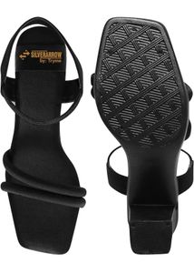 Chic Black Block Heel Sandals