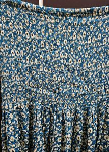 Blue Floral Print Maxi Dress