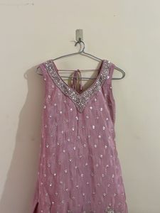 Pink Embellished Kurti Top