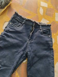 Dark Blue High Waist Jeans