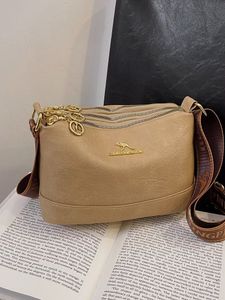 White Crossbody Bag with Gold Accents
