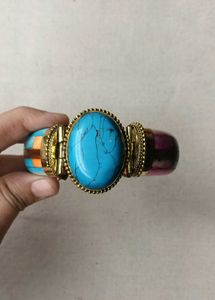 BROWN AGATE Boho Gemstone Bangle