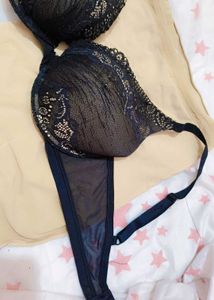 Elegant Black Lace Bra with shaper