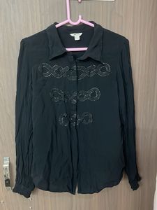 pure chunon  Black Embellished party we