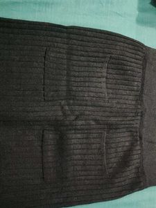 Ribbed Knit Midi Skirt