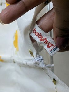 White &amp; Yellow Floral Baby Dress