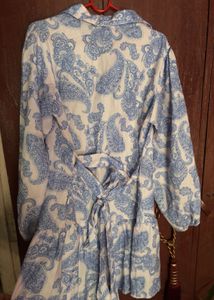 Blue Paisley Print Kurta