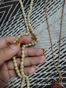 Elegant Pearl Necklace and Butterfly Pendant