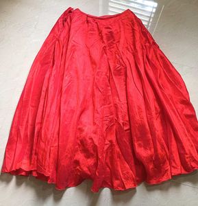 Red silk Skirt and top set
