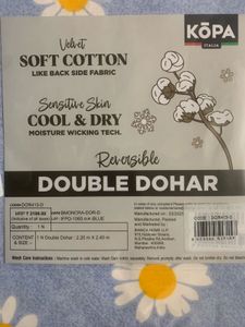 [CLEARANCE] KOPA Blue Floral Cotton 120GSM Dohar