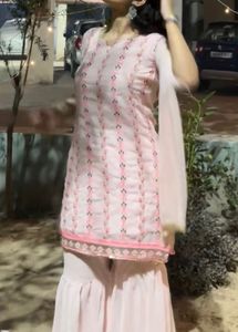 Baby Pink Kurti Set