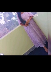 Elegant Lavender Maxi Dress with Belt