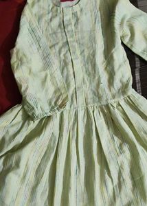 Light Yellow Striped Kurta