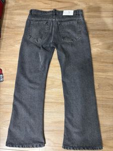 Grey Flared Denim Jeans