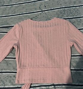 Ribbed Wrap Crop Top