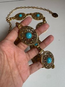 Bohemian Gold &amp; Turquoise Waist Chain