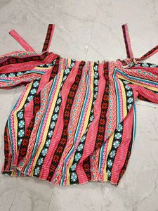 Striped Tie Crop Top
