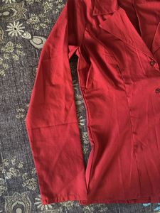 off duty red office shirt