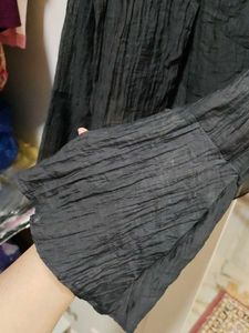 Chic Crinkle Tie-Front Blouse