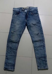 Stylish Blue Acid Wash Jeans