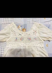 Embroidered Boho Peplum Blouse