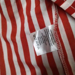 Red And White Tunic Top(Women's)